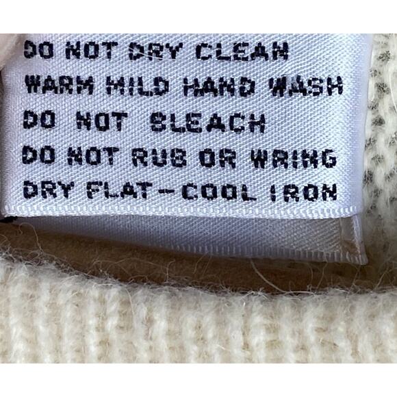 Carducci Angora Sweater Women’s Medium Cream Embellished Holiday Glam Retro ‘80s - Picture 10 of 16